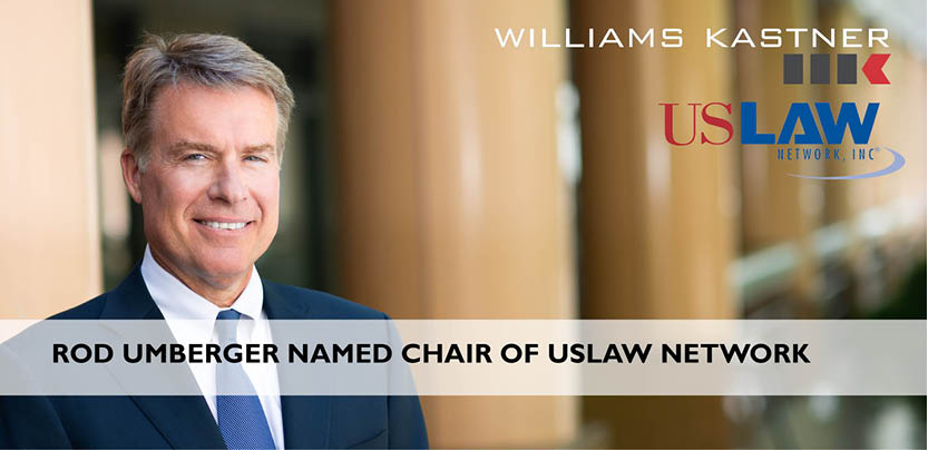 WilliamsKastner's tweet image. Williams Kastner is pleased to announce that 
Rodney L. Umberger, has been named Chair of USLAW NETWORK for 2021-22. 
#USLAWnetwork #WilliamsKastner #law 
web.uslaw.org/news/rod-umber…