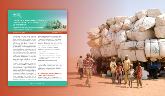 CGIARPolicy's tweet photo. ♨️#OffthePress! #PIMSynthesisBrief:
Understanding characteristics, causes, and consequences of #migration: Contributions from @PIM_CGIAR.
🖱️https://t.co/65kMvoxws6  
Findings from #research across @CGIAR &amp; partners around the 🌍 
More 👉https://t.co/UV4Aeg3TjU
@CGIAR #oneCGIAR https://t.co/WOT2GWhah5