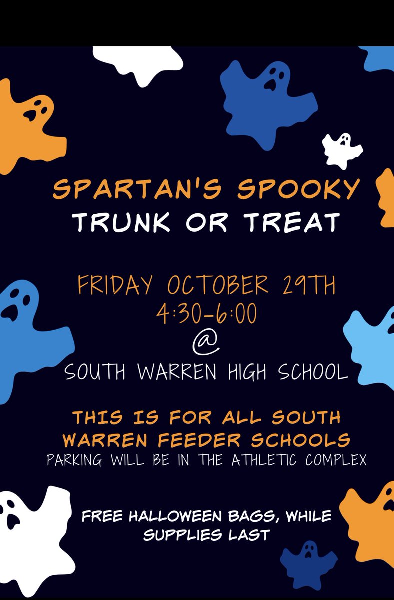 SpartanYSC's tweet photo. Mark you calendars!!!! 🧡🍬🎃🍭@SouthWarrenMS @SouthWarrenHigh @RockfieldE @RichPondElement @JresRockets @PlanoPanthers @NatcherElem @SWHS_FRYSC https://t.co/3EfJscVS3d