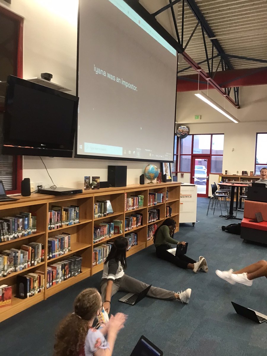 mmscardslibrary's tweet photo. Our student leadership team ended the week with a review game on gimkit about citing sources in MLA format. Students reviewed by “Trusting No One,” finding imposters, and voting them off the ship! @MMSCardinals @melissaisd https://t.co/R0FS0TzskP