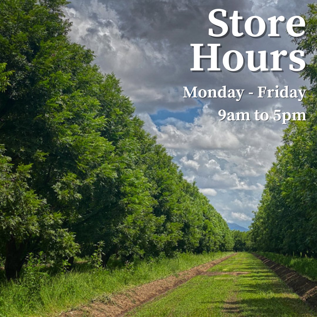 pecanstore's tweet photo. New Pecan Store hours for October. We're open Monday through Friday, 9am to 5pm. https://t.co/6JRWlCIPtm