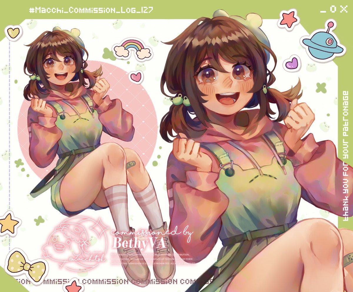 _BethyV's tweet photo. I was in a grumpy mood but not anymore.. cuteness always cheer up beffy, and this... IS TOO CUTE >O<!!
🎨: @/macchitsk ! Thank you!
#FrogFART #BethyVA https://t.co/brfddUqcpy