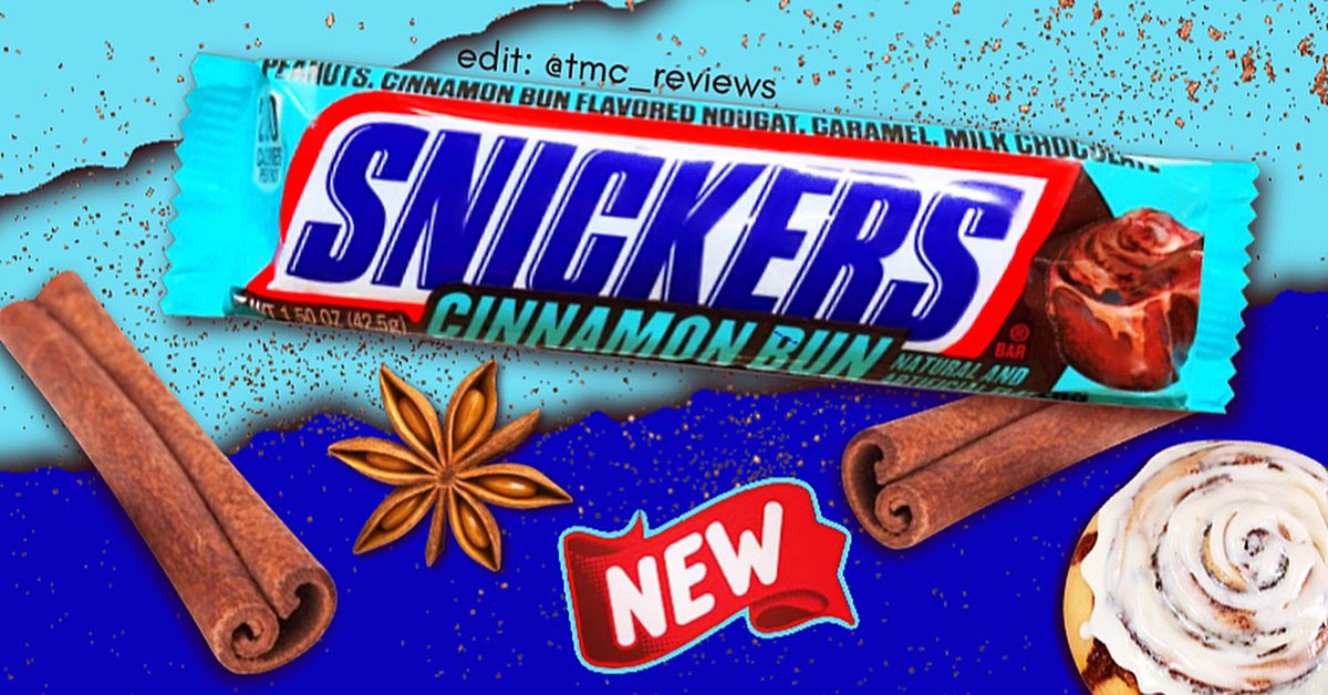 Say Hello to #New <a href="/SNICKERS/">SNICKERS</a>  #CinnamonBun 🤤 can’t tell how many of them would be enough, can you? Out now at <a href="/Walmart/">Walmart</a> 

#SnickersCinnamonBun #Tasty #Chocolate #EatASnickers #Cinnabon #Cinnamonrolls #Snickers #yummy #Hangry #candy #snack