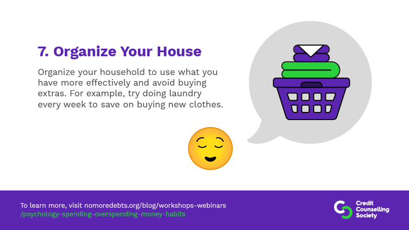 CrdtCounselSoc's tweet photo. Tip 7 to combat #FOMO - Organize Your House

Have you ever thought you were missing something, gone out to buy it, and then come home to find the missing item after all? Stay organized to avoid buying duplicates you don't need!

#personalfinance #finlit #LearnWithCCS https://t.co/G2zSp7flD0