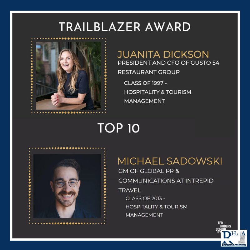 trhaa_tmu's tweet photo. Have you seen this yet? A big congratulations to our Alumni - Sandy Yong, George Amoh, Juanita Dickson, and Michael Sadowski who won several TRSM Ryerson awards this week! We are so proud of you and your achievements, so well deserved!
#RHAA #Ryerson #RyersonAlumni #TRSM https://t.co/nPMFXdM75W