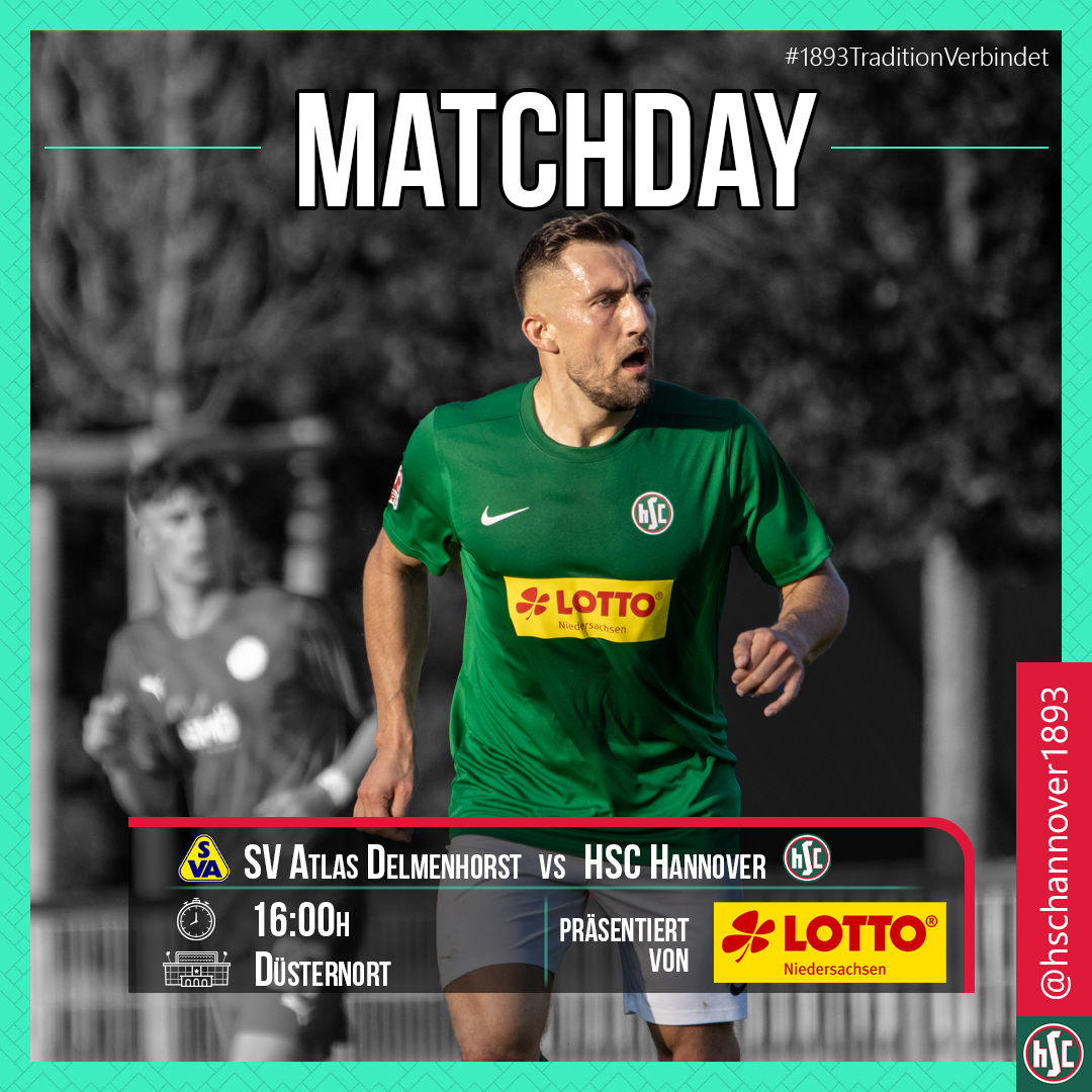 ⚽️ @svatlas1973 vs. HSC Hannover ⚽️
🏆 Regionalliga Nord
🏟️ Düsternort
🎫 Tickets an der Tageskasse
🕒 16:00 Uhr
Schiedsrichtergespann:
👮 Kevin Rosin
🚩 Lasse Holst, Björn Friedsch

#1893TraditionVerbindet
#HSCHannover 
#Regionalliga #RegionalligaNord