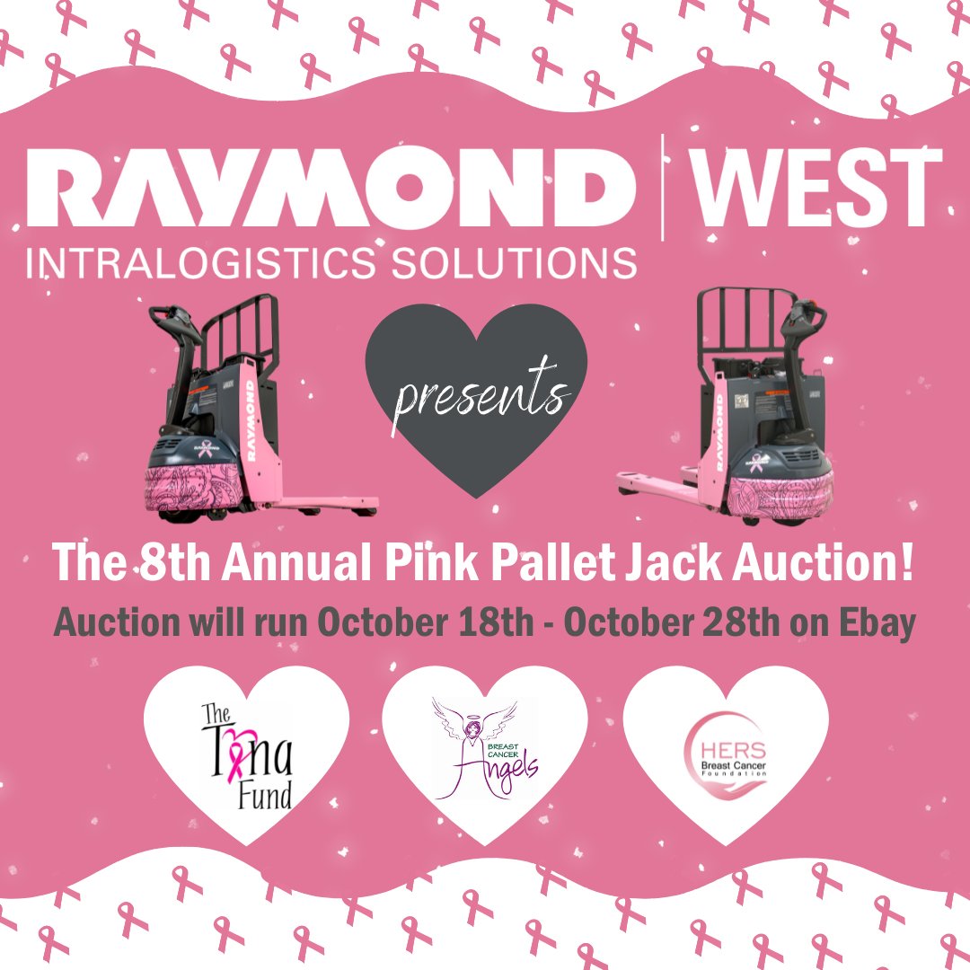 October is Breast Cancer Awareness Month, which means our 8th Annual Pink Pallet Jack Auction is around the corner! Auction will start Monday, October 18th at 7am (PST) and will end Thursday, October 28th at 7am (PST). Stay tuned for the link to bid as we get closer!