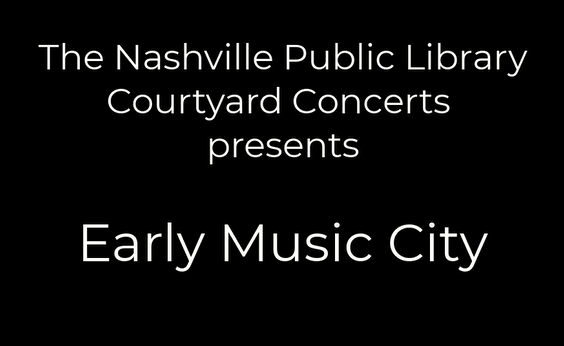 EarlyMusicCity's tweet photo. Join us this Tuesday, Oct. 5 for our return to The Nashville Public Library's Courtyard Concerts series. It's all online and our program featuring the music of Dowland, O'Carolan, Pasquini, Jodie O'Regan, and more will premiere at 11:45 am. See you there!
https://t.co/JGkkD8Wy0S https://t.co/vxwfnzqX4T