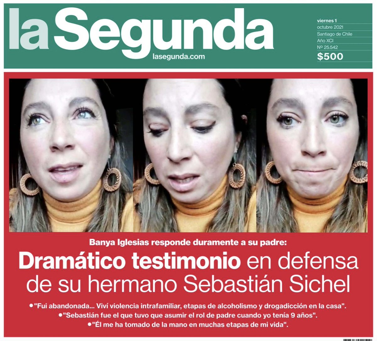 Que distinto trato tiene la prensa de derecha. Al Pelao Vade lo lincharon. En cambio, <a href="/La_Segunda/">laSegunda</a> pone en portada a la hermana de Sichel para que lo defienda. La prensa en Chile no es profesional, son relacionadores públicos de los corruptos de derecha. Están desesperados.