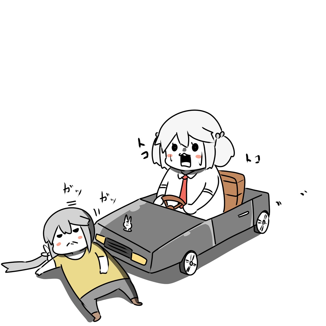 曙(艦これ) 「鎮守府へ出勤する途中で車で曙を撥ねてしまった漣 」|Mr.Aのイラスト
