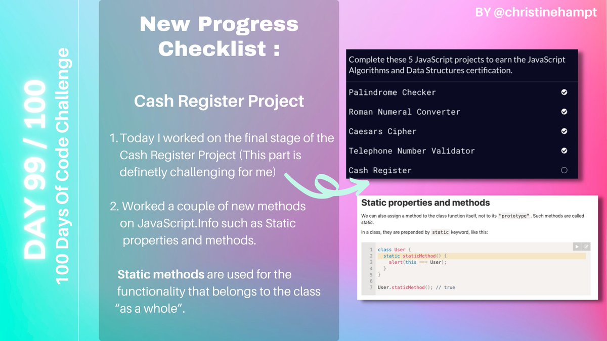 DAY 99 of #100DaysOfCode

Last day of 100 days of code challenge 💙🥲🙌