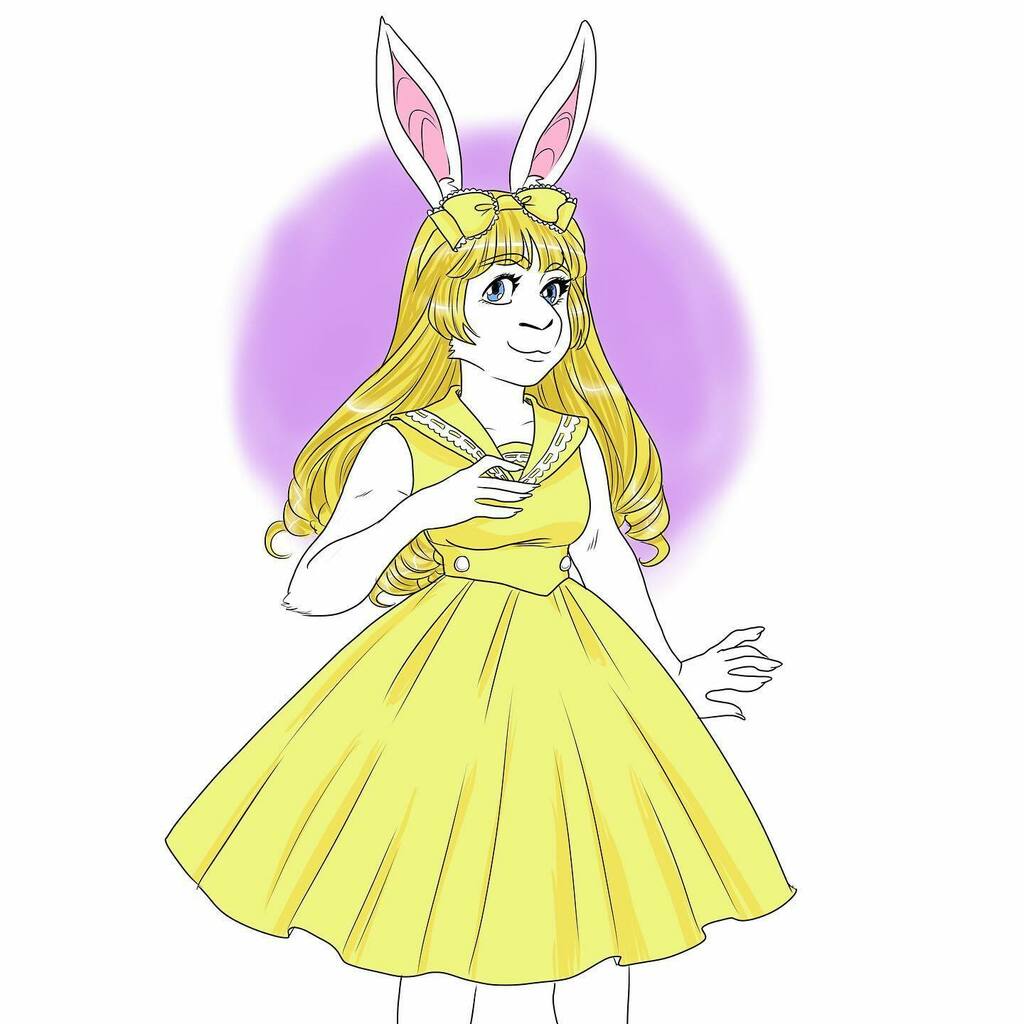 Alice of Unintentionally Alice. Done in Clip Studio Paint. #anthro #furry #rabbit #girl #bunny #bunnygirl #retrodress #vintagedress #digitalart #characterart #furrycharacter #clipstudiopaint instagr.am/p/CUgKPejLEBj/