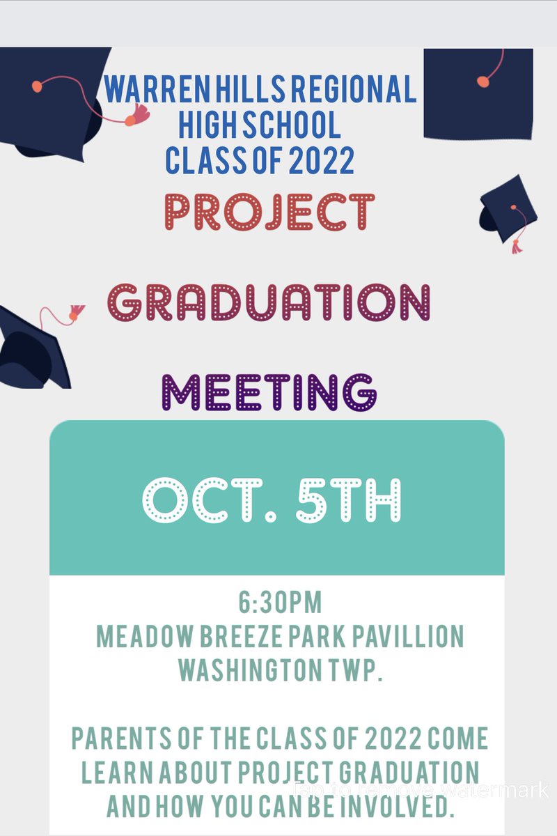 Class of 2022 parents come out and learn how you can help.