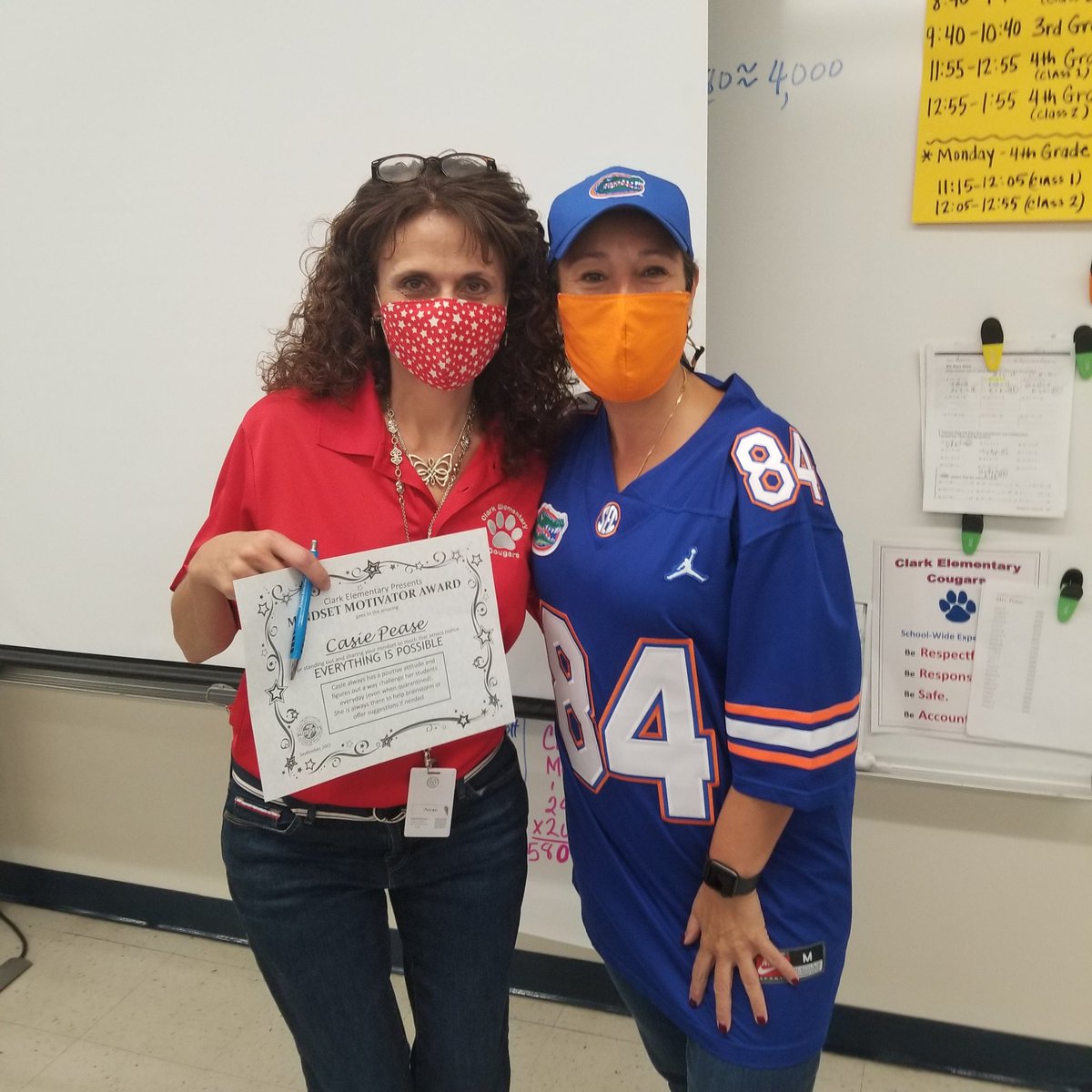 MrsAddison_SC's tweet photo. Mindset Motivator Award- colleagues nominating each other. Building positive school culture🙂 @HCPS_SEL  @ClarkElemTampa @7Mindsets #everythingispossible https://t.co/g7lioW1IIA