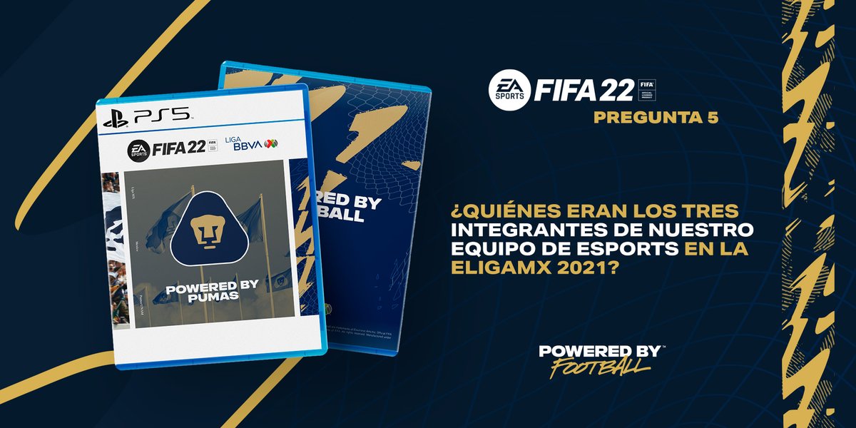 Para cerrar, les dejamos la última pregunta. ⬇️

¿Quién quiere el nuevo #FIFA22? ¿Ya tienen todas las respuestas, auriazules? 🐾👊

Pendientes a la cuenta de <a href="/PumasMX/">PUMAS</a> 👀

@EASPORTSFutbol