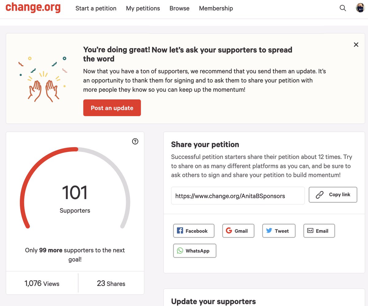 anoushnajarian's tweet photo. Thank you #OpenSourceDay2021 @ghc for helping get over ๐ฏ signatures on the petition calling on @AnitaB_org Board to reconsider sponsorships!!
๐ฅ Sign https://t.co/d9BCSSToWB
โฅ๏ธ #vGHC21 we must #DareTo
๐ #TweetingFrom Boston
๐ฉ๐ฝโ๐ป #OSDHour7 #WomenInTech #GraceHopperOSD https://t.co/H9stwCLAkR