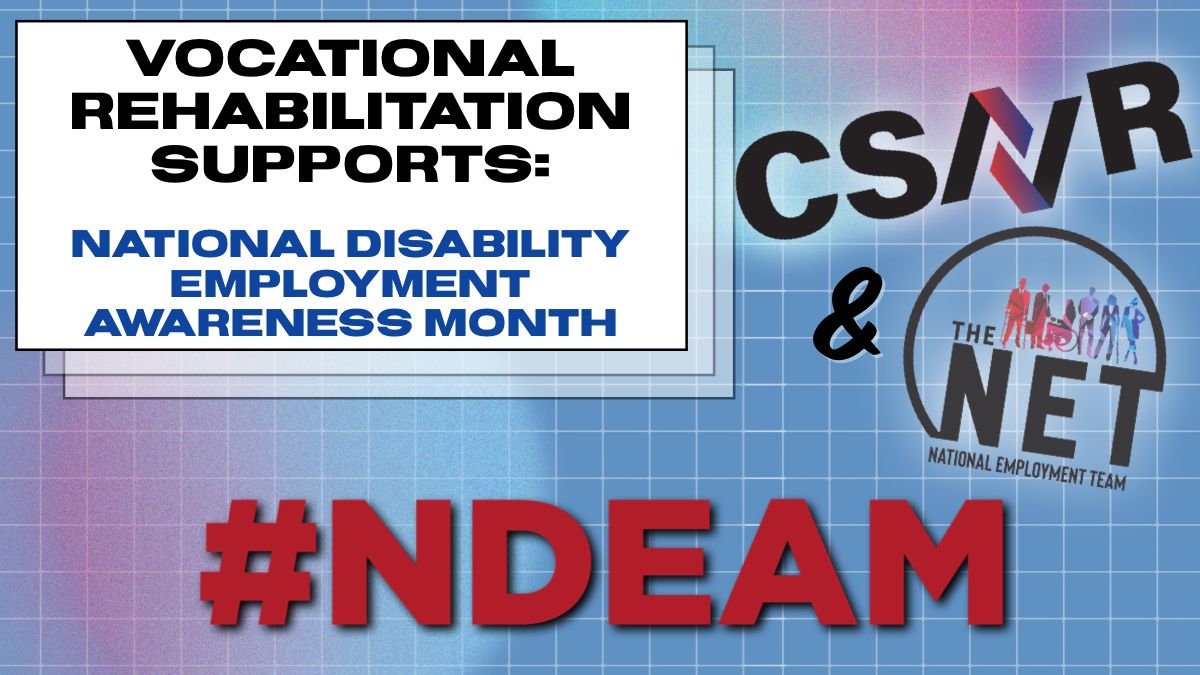 csavr's tweet photo. October is #NationalDisabilityEmploymentAwarenessMonth or #NDEAM for short. We will be sharing #VocationalRehabilitation successes and highlighting #DisabledTalent all month. Please join us by using &amp; following the hashtag #NDEAM2021 https://t.co/5javlVHZ8M