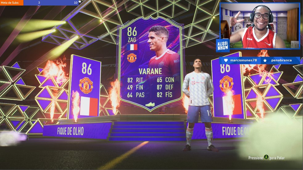alissinhow's tweet photo. Mano... incrível como estou com sorte em Packs nesse FIFA 22:
- Mbappé no Melhoria Ouro;
- Goretzka em Pack de DME
- Varane no OTW;
SIM, eu sou muito zarado em packs, de longe este é o FIFA que mais tenho sorte, e o melhor: sem utilizar FIFA Points!
#FIFA22 #OTW #otwpack https://t.co/hwYRXdB44J