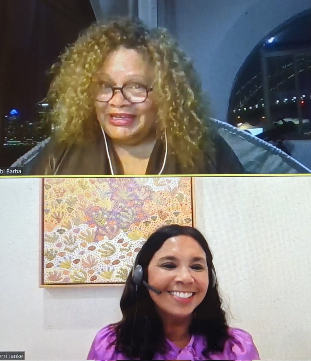 AugustaSupple's tweet photo. Deadly conversation last night between two cultural crusaders @BiBiBarba & @TerriJanke for #TheWomensClub #MeetTheArtist webinar series talking all things indigenous cultural intellectual property & Terri's new book: True Tracks. #firstnationsleaders
https://t.co/d17vxSmPek https://t.co/pFQQ3mVUzd