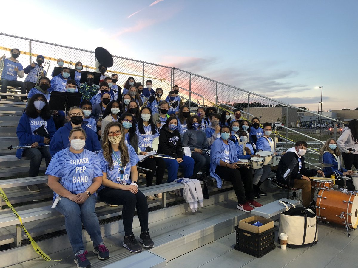 And with this the pep band is ready for the come back year. Everyone over here is ready for a good season. Shaker Pride!