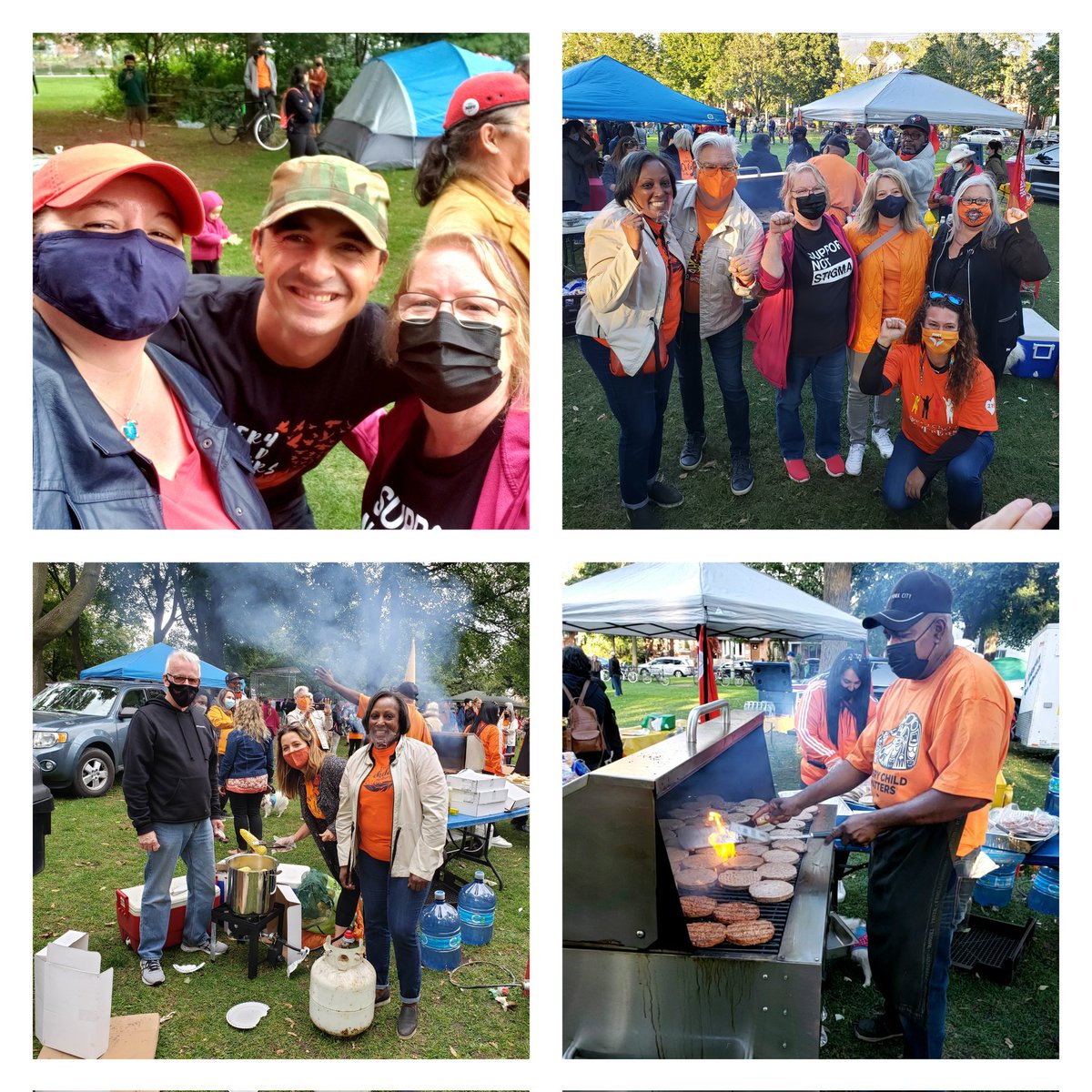CLP_OFL's tweet photo. Amazing #1492LandBackLane #UnityJam concert at Dufferin Grove Park yesterday on the #NationalDayforTruthAndReconciliation. Honour the TRC's 80 calls to action, honour the residential school children who never came back home and the survivors #OrangeShirtDay #IndigenousLivesMatter https://t.co/7TIUOmxeRS