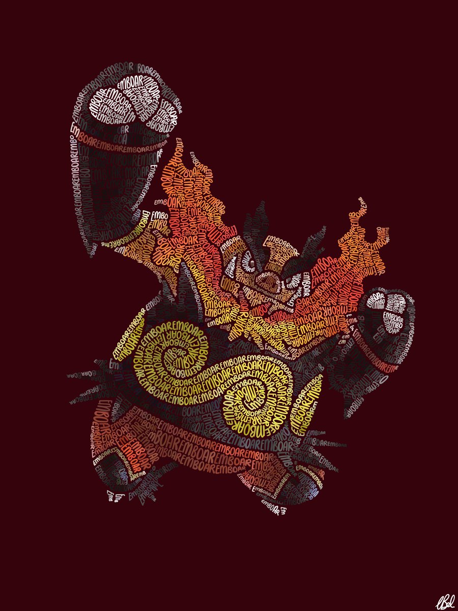 Hatterpillar_'s tweet photo. Emboar 🔥
.
.
.
#pokemon #pokemonart #fanart #emboar #firetypepokemon #fightingtypepokemon #digitalart #digitalartist #art #wordception #calligram #artrequest #nintendo #gamefreak #ibispaintx #unova https://t.co/ZPBcMXZAYN