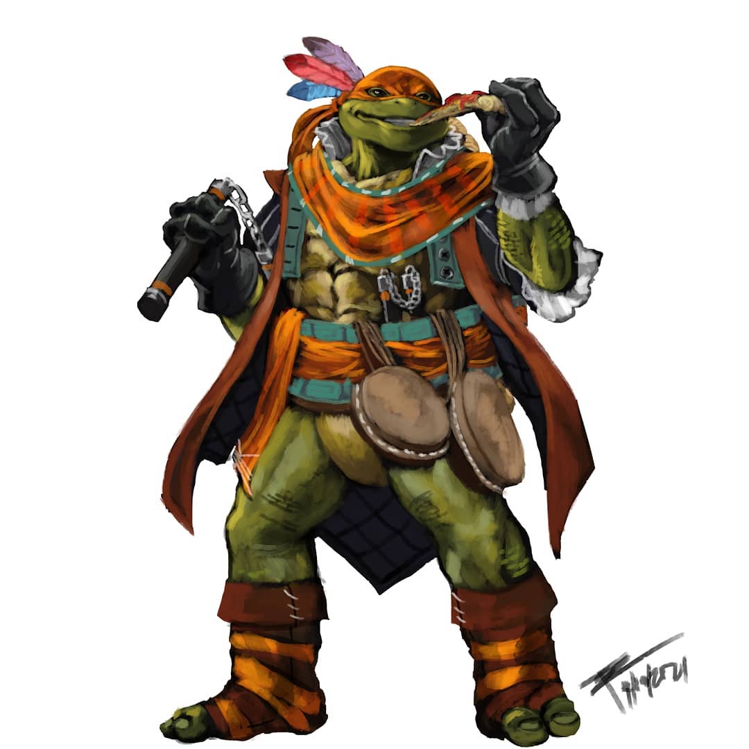 ditopeloMaldito's tweet photo. As Tartarugas Ninjas como classes do RPG D&D!
Qual o seu favorito, e como seriam as fichas desses personagens?!
▪︎
#dnd #ded #dnd5ebrasil #dnd5e #roleplay #RPG #rpgdemesa #rpgbr #rpgbrasil #rpggame #roleplaygame #roleplaying #dungeonmaster #tabletofrpg #boardgame #jogo https://t.co/WJJL11onEc