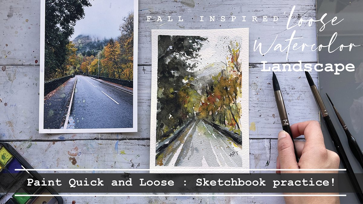 AlifyaLifestyle's tweet photo. Fall Watercolor Landscape - Paint Quick &amp; Loose Using Wet on Wet Technique 🍁
Full tutorial - https://t.co/mYK6WSLhGg

#Watercolor #watercolorpainting #fallvibes #painting #arttutorial https://t.co/cqOrXPntPP