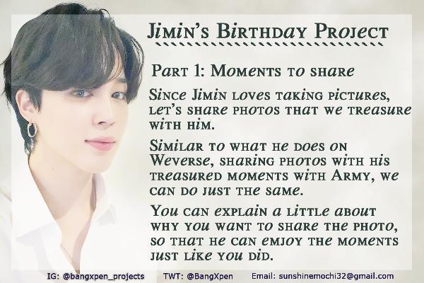 BangXpen's tweet photo. Calling all ARMYs!

Jimins birthday is in 2 weeks. Lets show him how much he means to us through this 4-part project.

#jimin #Jiminie #JIMINTOBER #JIMINDAY #jiminbirthday #JiminDay2021 #ParkJimin #BXforJimin https://t.co/LEVS5PRg78