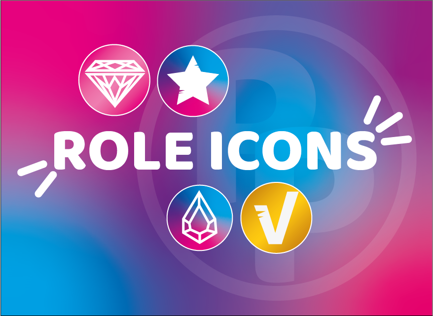 pepsiiplays's tweet photo. FINALLY!✌️
We are also able to enjoy the new Discord Update.
Thats why we designed our own Role Icons, so that the discord group is matching more with my channel aesthetic and to make it easier to see the roles from the persons in the discord.
-
I hope u guys enjoy the icons!
💜 https://t.co/l3tDo5L5Un