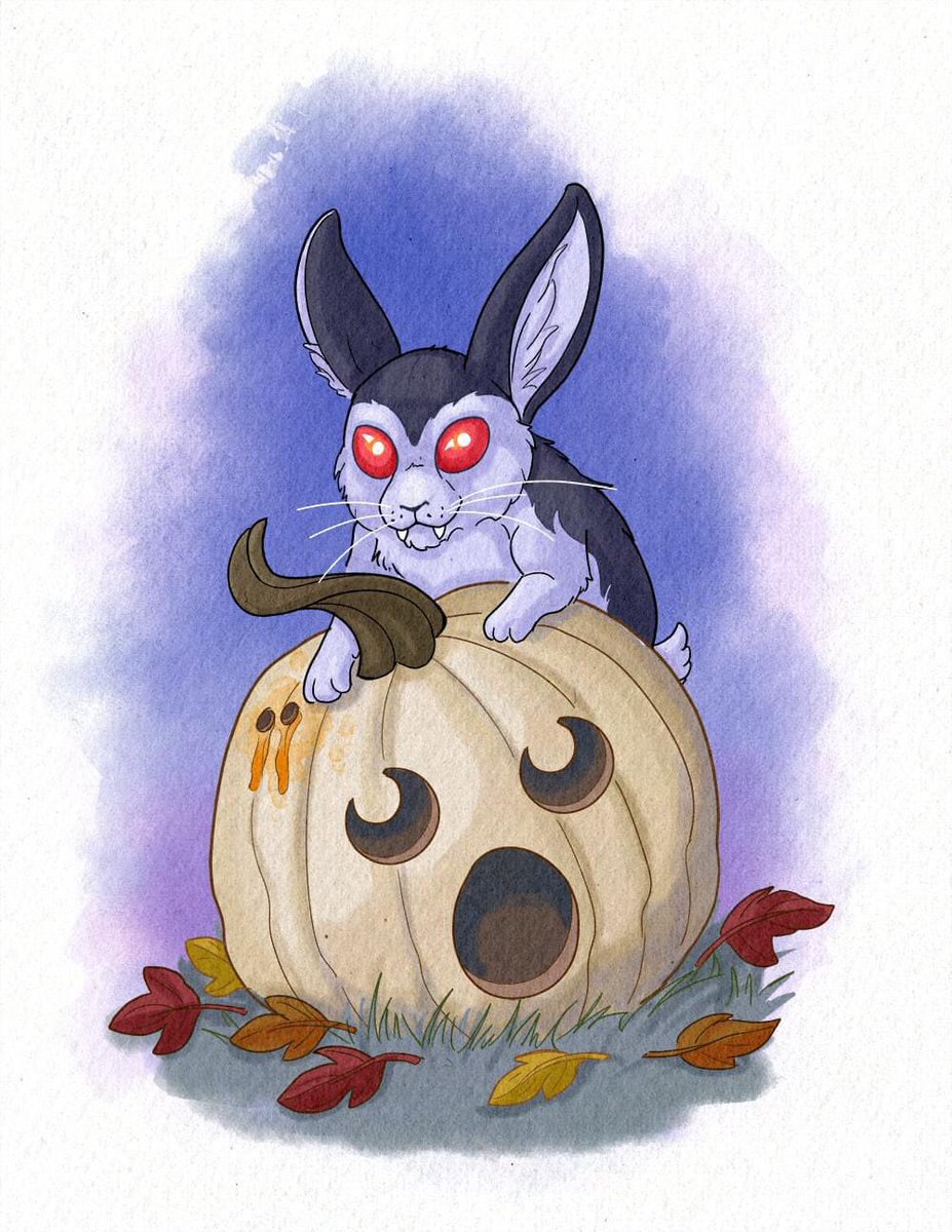 Happy Spooky Season from Bunnicula!   
.
.
#halloween #jackolantern #spookyseason #bunnicula #bunniesofinstagram #vampire #illustration #womenofillustration #kidlitart