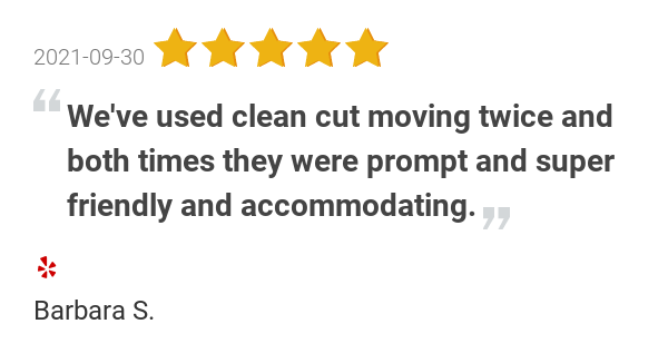 cleancutmovers's tweet photo. New 5.0-star Review: "We've used clean cut moving twice and both times they were prompt and super friendly and... https://t.co/YMJxjoP4ip