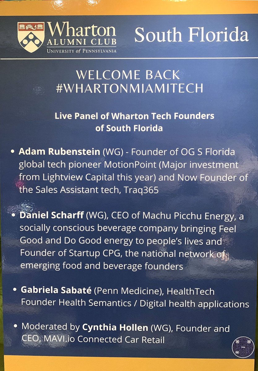 WCSFL's tweet image. #WhartonMiamiTech is hot!! Great founders, investors and builders last night! #MiamiTech