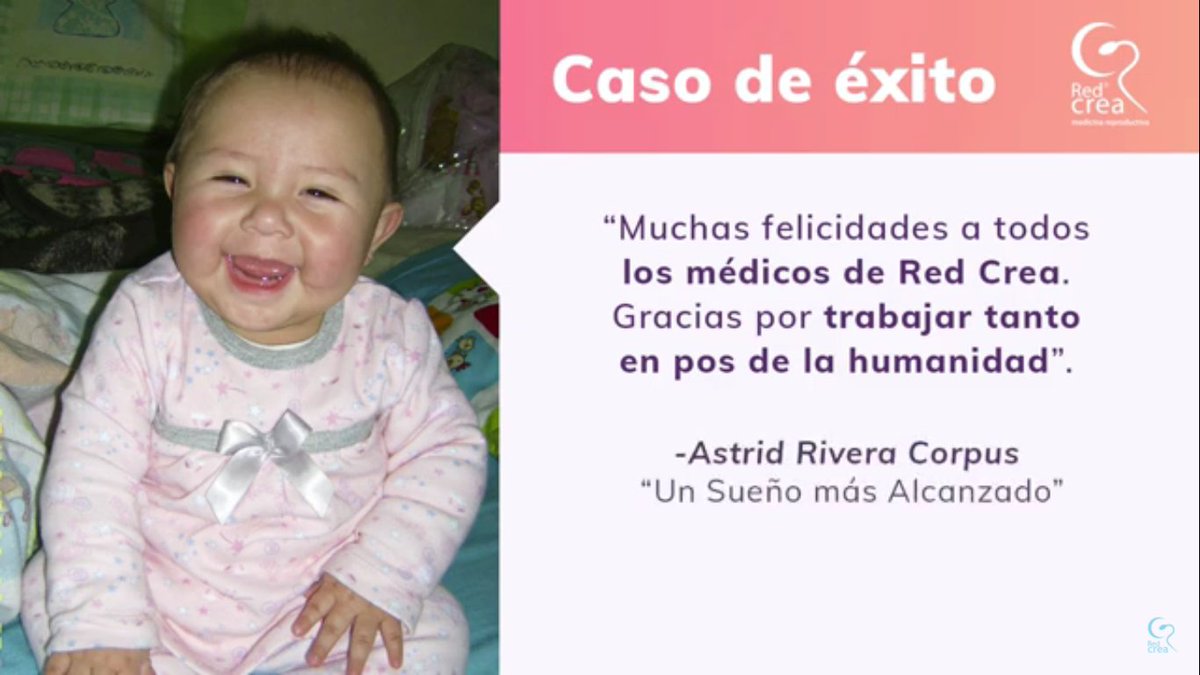ur_creamx's tweet photo. Astrid Rivera es una de las miles de mujeres que se encuentran agradecidas con Red Crea  por haber cumplido su sueño de ser mamá. Al igual que ella, tú puedes hacerlo. 

Agenda tu cita: https://t.co/wobRGz5rVf

 #quierosermama #mamafeliz #clinicadefertilidad https://t.co/swwO2EietK