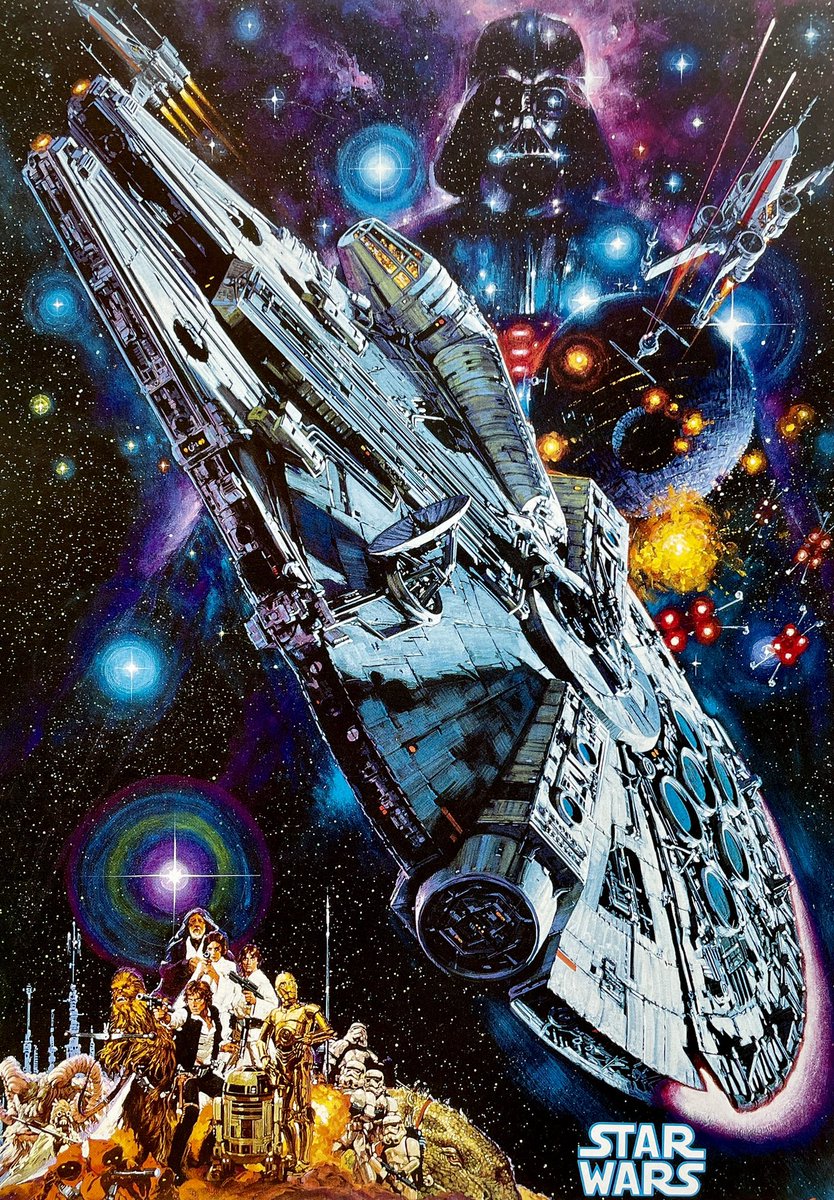 retroscifiart's tweet image. Star Wars art by Noriyoshi Ohrai from his art book Green Universe (Genkousha Mook, 2014)