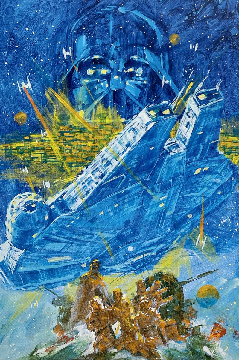 retroscifiart's tweet image. Star Wars art by Noriyoshi Ohrai from his art book Green Universe (Genkousha Mook, 2014)