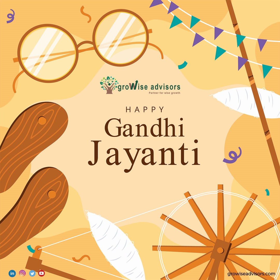 GrowiseAdvisors's tweet photo. Happy Gandhi Jayanti

#GandhiJayanti2021 #GandhiJayanti #FatherOfTheNation #2ndOctober #Bapu #MahatmaGandhi https://t.co/V1uVFmCQqE