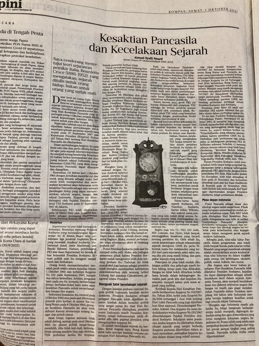 Diellad's tweet photo. @ariel_heryanto Tulisan Ahmad Syafii Maarif di Kompas kemarin juga menarik deh Mas https://t.co/IOPsNhhLBx