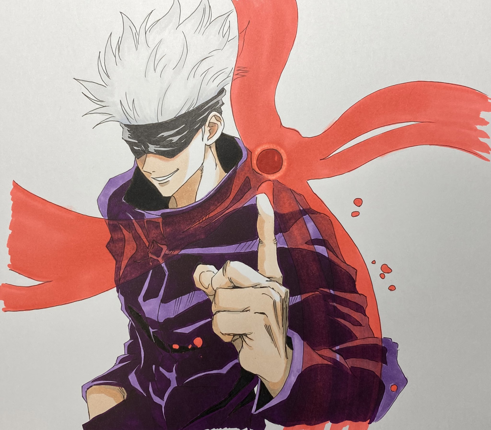 Twitter 上的 さむさむ こんにちは 五条先生完成ー 呪術廻戦イラスト 五条悟 五条先生 五条推し 五条先生推し T Co Dbuqfkl1o7 Twitter