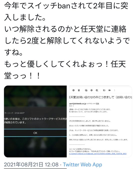 ニンテンドースイッチ Banとその対策について