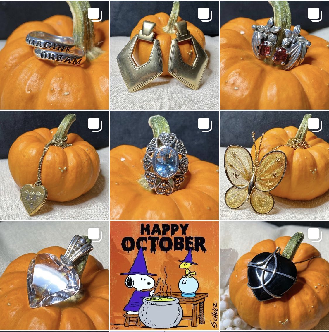 StuffWeFind1's tweet photo. October is here and brings you jewelry on pumpkins! 🎃

Ok so the pumpkins aren’t for sale, but the jewelry sure is! 😬

Come see these pieces and so much more on Instagram: https://t.co/d186W1ojWc 

For all of my shops, social and more: 
https://t.co/h5zH9AsKnf 
-
#jewelrygifts https://t.co/XULdflm4Cn