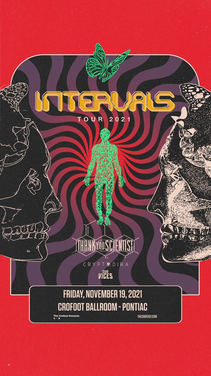 Our Vices (@ourvicesband) on Twitter photo This just in. We’ll be playing <a href="/TheCrofoot/">The Crofoot</a> with <a href="/Intervalsmusic/">INTERVALS</a>, #thankyouscientist, and <a href="/Cryptodiraband/">Cryptodira</a> on November 19th.
Tickets: linktr.ee/ourvicesband This just in. We’ll be playing <a href="/TheCrofoot/">The Crofoot</a> with <a href="/Intervalsmusic/">INTERVALS</a>, #thankyouscientist, and <a href="/Cryptodiraband/">Cryptodira</a> on November 19th.
Tickets: linktr.ee/ourvicesband