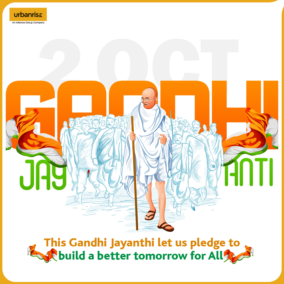 Wishing all a very Happy &amp; Peaceful Gandhi Jayanthi

#Urbanrise #gandhijeyanti #october2 #mahatmagandhi #India