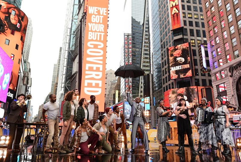 hadestown's tweet photo. The Hadestown cast, upon realizing their butts are covered: https://t.co/dYLLkuulfi