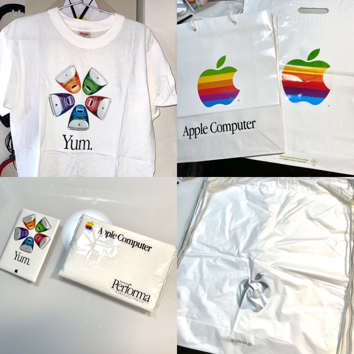 ukimen_hometown's tweet photo. #誰得Appleプレゼント企画

・Tシャツ(S)
・懐かしのショッピングバッグ
・バッジとティッシュ

セットで1名様に。
方法はこのツイートをRT&amp;アカウントフォローになります。

〆切 : 2021/10/16
抽選 : あたるぞ
当選後連絡 : DM

↓リプに追記あり。 https://t.co/sjA1NgFQfM