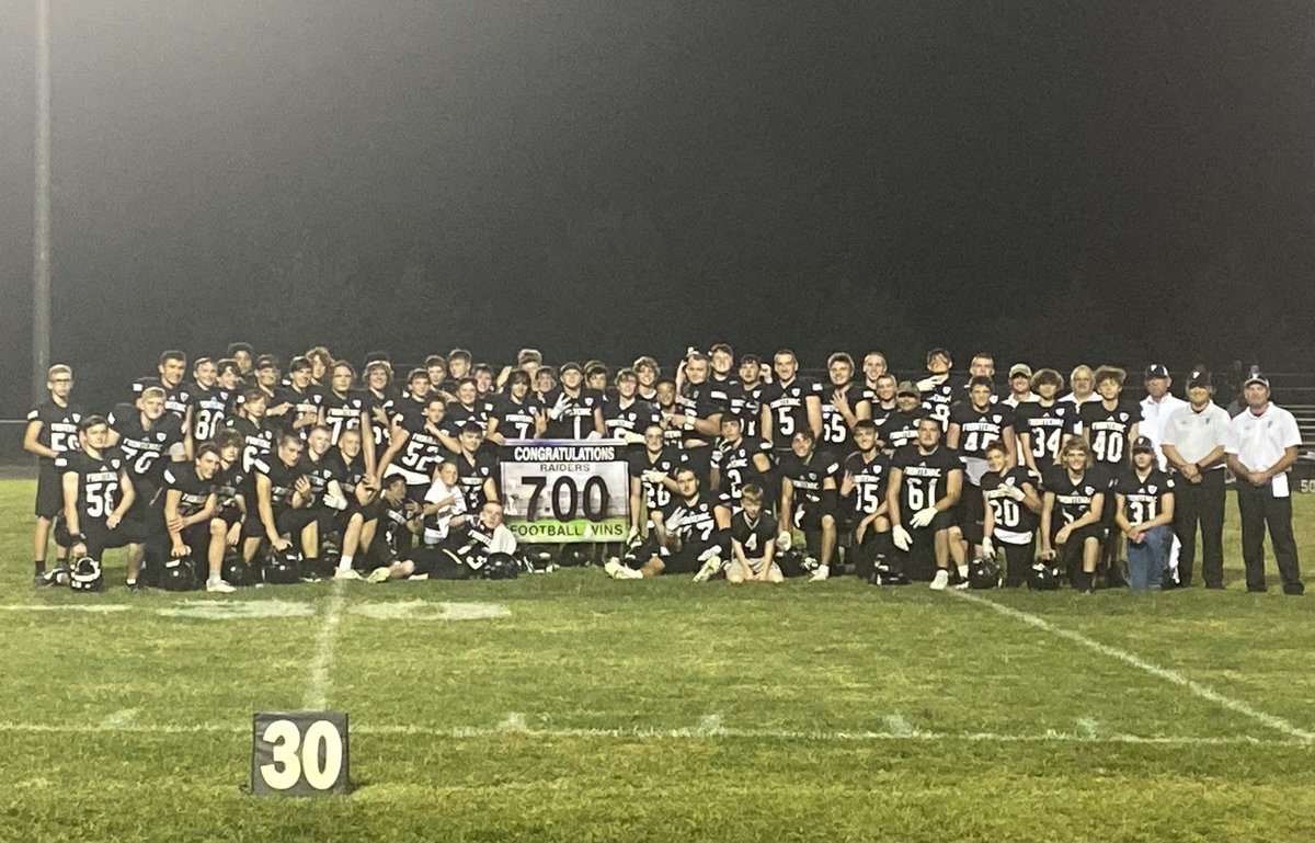 The Frontenac Raiders celebrated the programs 700th win tonight. #raiderpride #oaraar