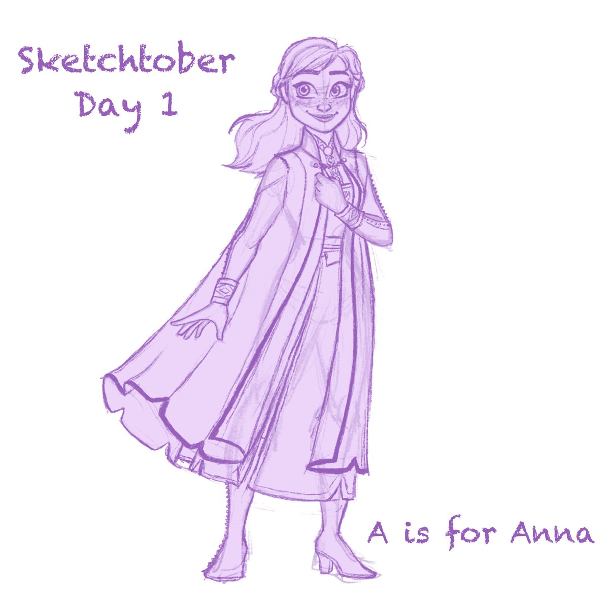 joglis_illust's tweet image. Watch me attempt drawing a character for each letter of the alphabet every day for #sketchtober. Anyways here’s Anna for A. #sketchtober2021 #frozen #frozen2 #princessanna #sketch #fanart