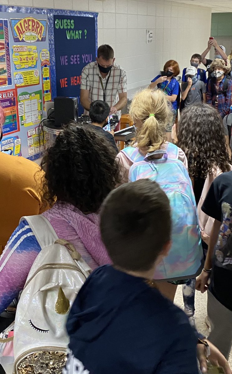 We are so lucky to have afternoon tunes in the hallway during passing period. Thank you, Eric for bringing your light, energy, and talent to the 6th grade wing. You rock! <a href="/ericsonger/">Eric Songer</a> <a href="/Weststarcenter/">CMSW</a>