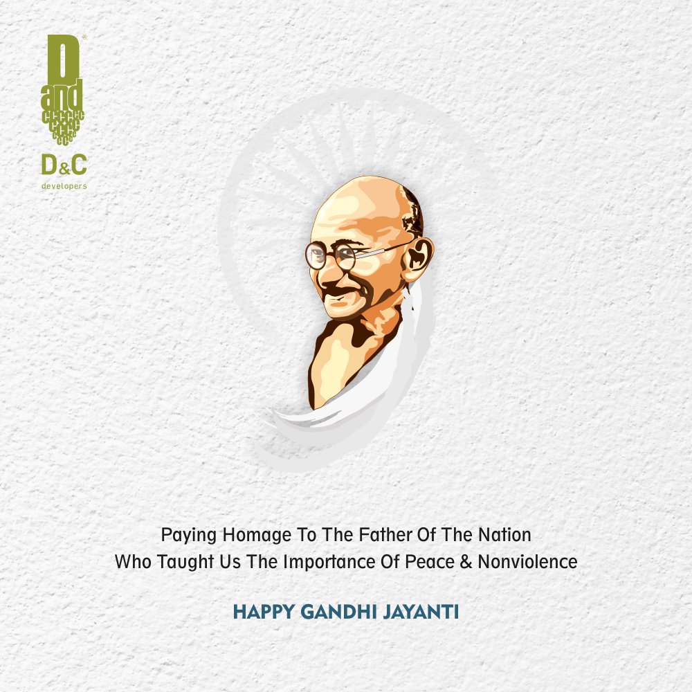 DandCDevelopers's tweet photo. Remembering the man who is revered in the entire world for teaching the much needed lesson of empathy and compassion in the place of hatred and violence.
Happy Gandhi Jayanti!
#DandC #DandCDevelopers #RealEstate #HappyGandhiJayanti #GandhiJayanti #GandhiJayanti2021 https://t.co/xAyo2CdHw4