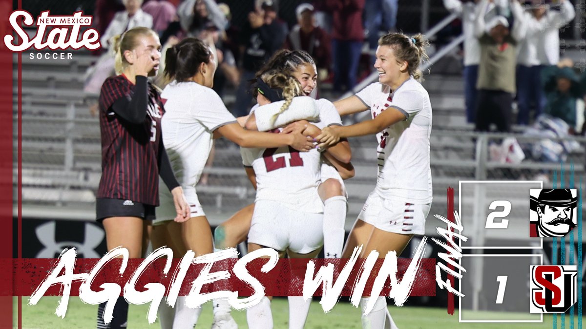 NMStateWSOC's tweet image. That's a BIG-TIME DUB! ⚽️ #AggieUp